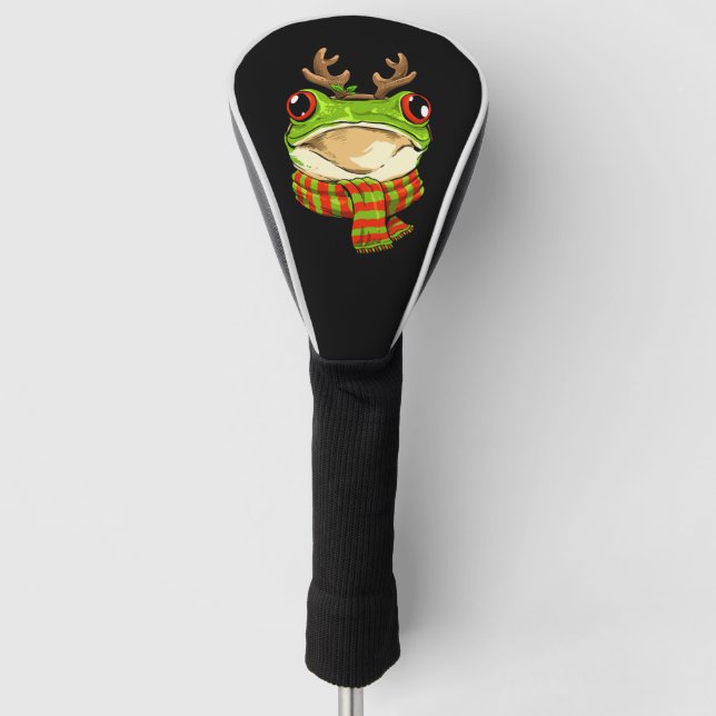 Funda Para Palo De Golf Navidades Frog Toad Santa Clause Reindeer Xmas (Anverso)