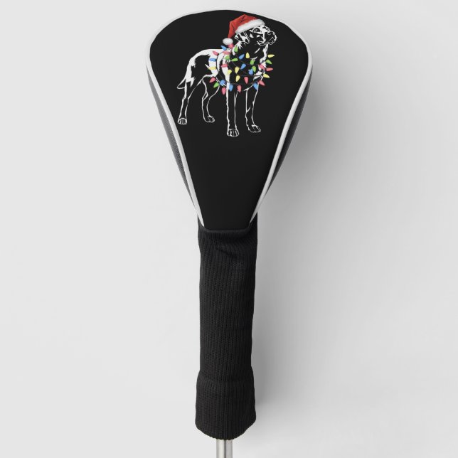 Funda Para Palo De Golf Navidades recuperadores de Santa Labrador iluminan (Anverso)