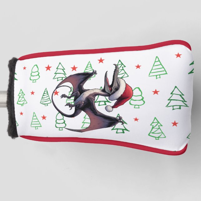 Funda Para Palo De Golf Navidades Santa hat pterodáctilo (Anverso)