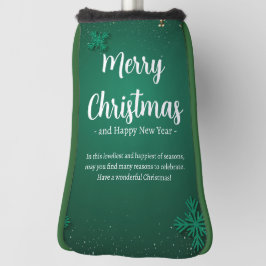 Funda Para Palo De Golf Navidades simples verdes y blancos Día mejor brota