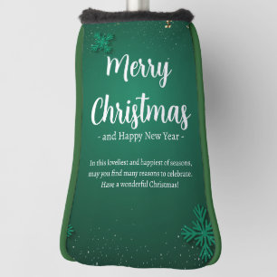 Funda Para Palo De Golf Navidades simples verdes y blancos Día mejor brota