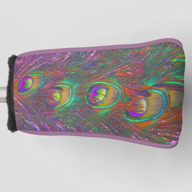 Funda Para Palo De Golf Navidades Tinsel Peacock Feathers (Anverso)