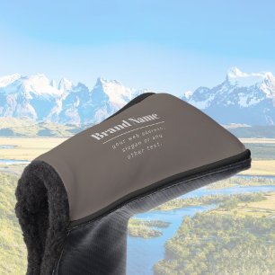 Funda Para Palo De Golf Negrita Moderna Marca o Negocio Beige Oscuro y Lig
