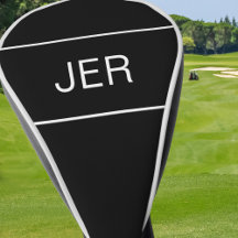 Negro | Iniciales de monograma personalizadas mode