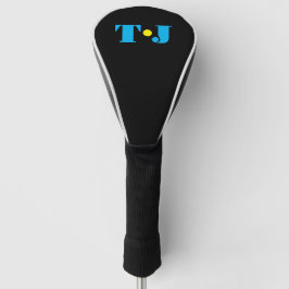 Funda Para Palo De Golf Negro Personalizado Monogramado