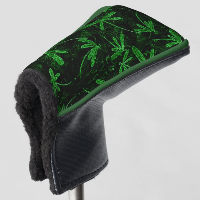 Funda Para Palo De Golf Neon Green Dragonflies (Anverso 3/4)