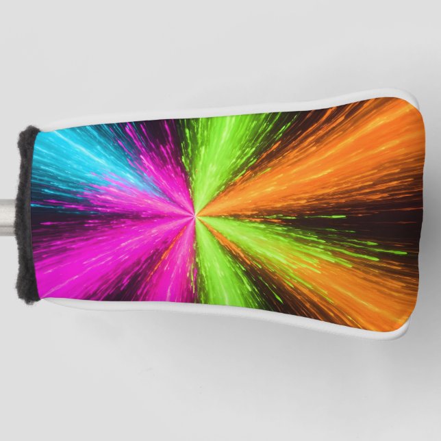 Funda Para Palo De Golf Neon Radial Burst Explosion (Anverso)
