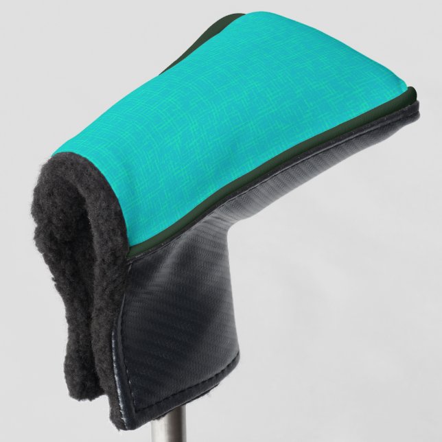 Funda Para Palo De Golf Neon turquesa texturado. (Anverso 3/4)