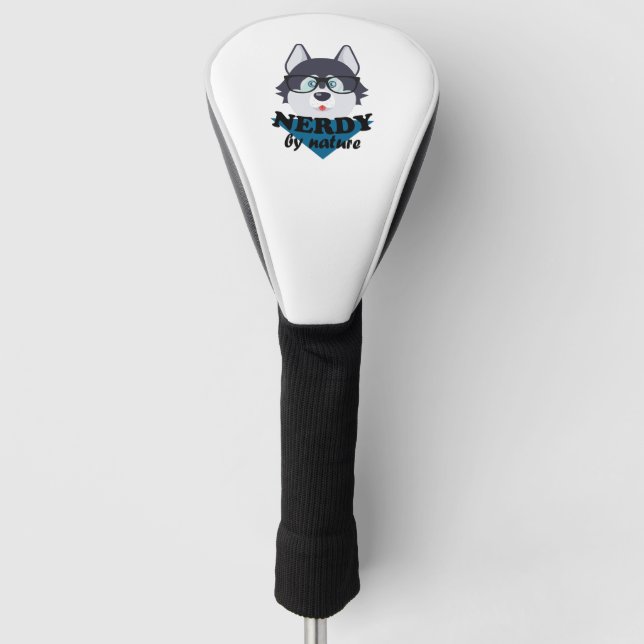 Funda Para Palo De Golf Nerdy Por Naturaleza Husky (Anverso)