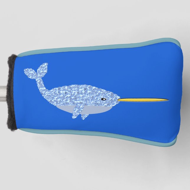 Funda Para Palo De Golf Niño Azul lindo Narwhal (Anverso)