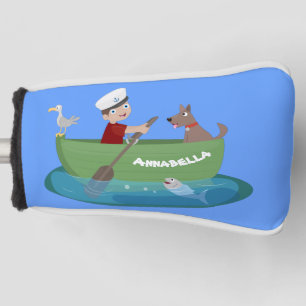Funda Para Palo De Golf Niño pequeño marinero y personalizado de un bote d