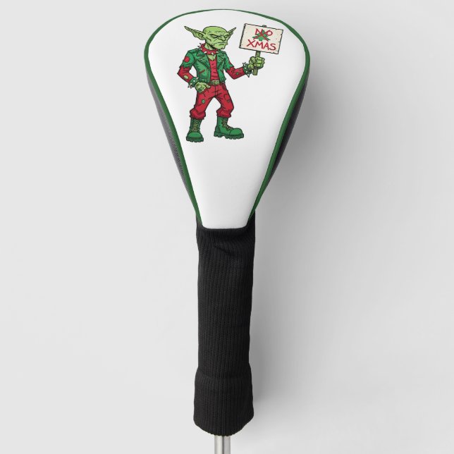 Funda Para Palo De Golf No Navidad – Estilo Alien Rebelde (Anverso)