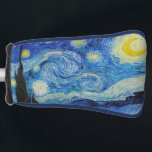 Funda Para Palo De Golf Noche estrellada de Vincent Van Gogh<br><div class="desc">Esta cubierta de cabeza de golf muestra la icónica Noche Starry de 1889 de Vincent van Gogh. Muestra una escena basada en la vista desde su dormitorio en el asilo en el que se alojaba. Utiliza ricos pigmentos azules y un pigmento amarillo indio bastante raro. Sorprendentemente, parece que no le...</div>