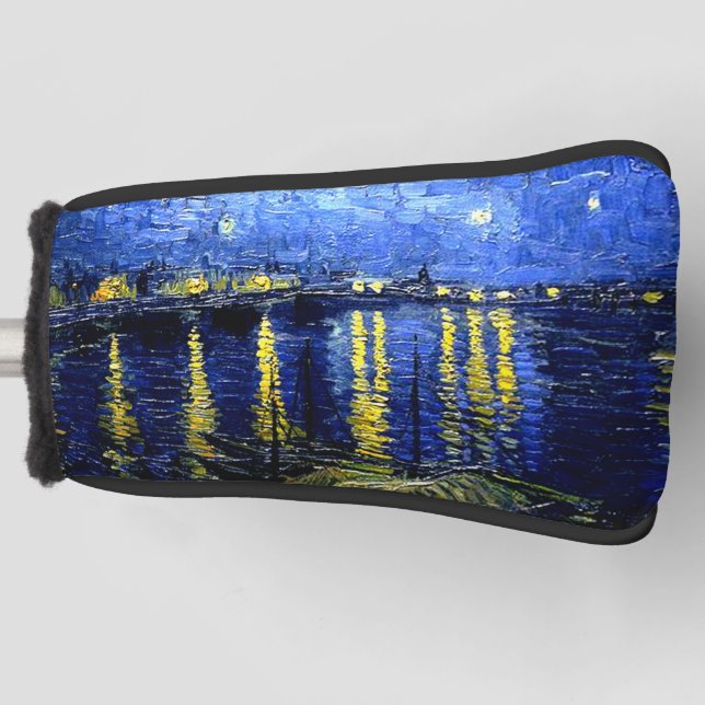 Funda Para Palo De Golf Noche estrellada sobre el Ródano por van Gogh (Anverso)