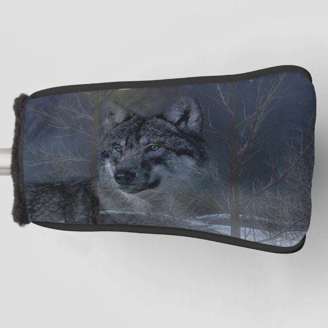 Funda Para Palo De Golf Noche Wolf Spirit Moon (Anverso)