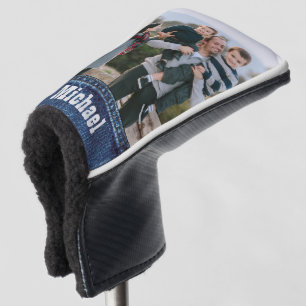 Funda Para Palo De Golf Nombre con monograma del dril de algodón de la