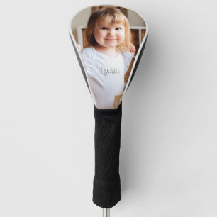 Funda Para Palo De Golf Nombre de foto y guión de su hijo