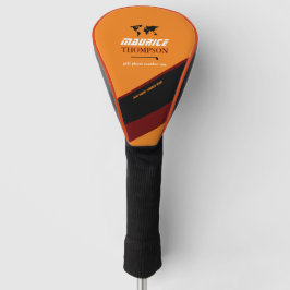 Funda Para Palo De Golf nombre de golfista en la elegante cubierta del cab