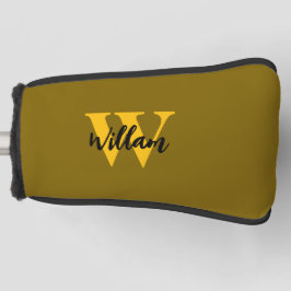 Funda Para Palo De Golf Nombre de guión de monograma elegante