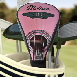 Funda Para Palo De Golf Nombre de instrumento de guitarra acústica rosa