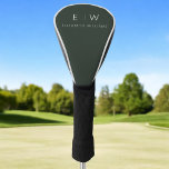 Funda Para Palo De Golf Nombre de monograma Minimalista moderno verde oscu<br><div class="desc">Aumente su juego de golf y su estilo con nuestras elegantes y clásicas tapas del club de golf Minimalista Monograma. Diseñado meticulosamente, este club combina a la perfección la sofisticación atemporal con el minimalismo contemporáneo, convirtiéndolos en un accesorio imprescindible para cualquier golfista. Diseñadas con precisión y atención a los detalles,...</div>