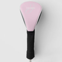 Nombre de Monograma Rosa Claro Blanco Elegante Fem