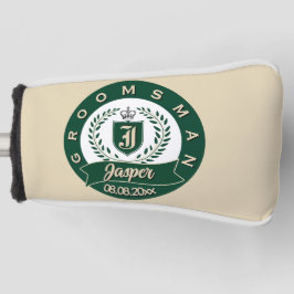 Funda Para Palo De Golf Nombre de Padrino de Boda Personalizado Corona de