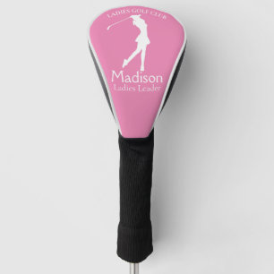 Funda Para Palo De Golf Nombre del club de damas rosadas personalizadas
