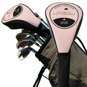 Funda Para Palo De Golf Nombre del Club de Torneo de Golf Rosa