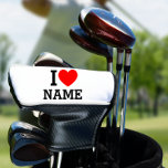 Funda Para Palo De Golf Nombre del corazón<br><div class="desc">Escriba el nombre o texto deseado en la sección de nombres.</div>
