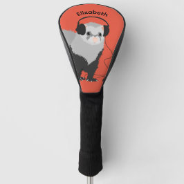 Funda Para Palo De Golf Nombre del Ferret del amante de la música