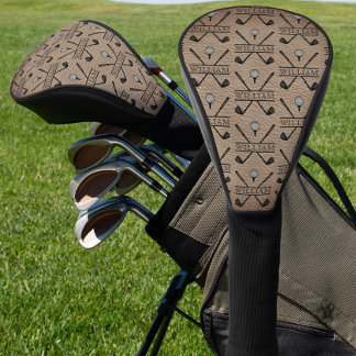 Funda Para Palo De Golf Nombre del jugador del club de golf rústico