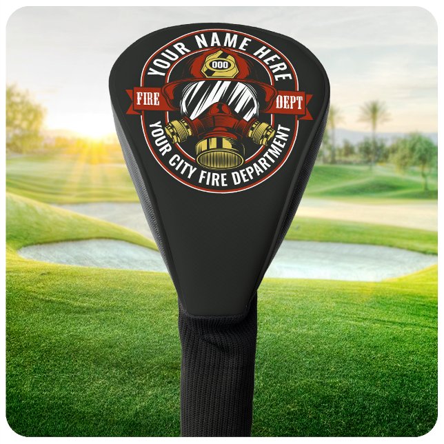 Funda Para Palo De Golf NOMBRE DEL personalizar Bombero Máscara Casco Resc (Subido por el creador)