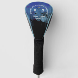 Funda Para Palo De Golf nombre golfista azul