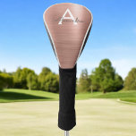 Funda Para Palo De Golf Nombre metálico del monograma del Relieve<br><div class="desc">Rosa de Rubor - cubierta de la cabeza del conductor del golf falsa del Relieve metalizado del oro del chica elegante metálico color de rosa del acero inoxidable. Esta cubierta de la cabeza del conductor del golf se puede modificar para requisitos particulares para incluir su inicial y nombre. Entre en...</div>