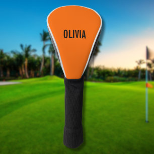 Funda Para Palo De Golf Nombre moderno del Naranja del atardecer   Minimal