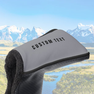 Funda Para Palo De Golf Nombre moderno y elegante   Gris y negro