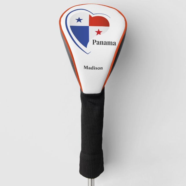 Funda Para Palo De Golf Nombre personalizado Amor Panamá (Anverso)