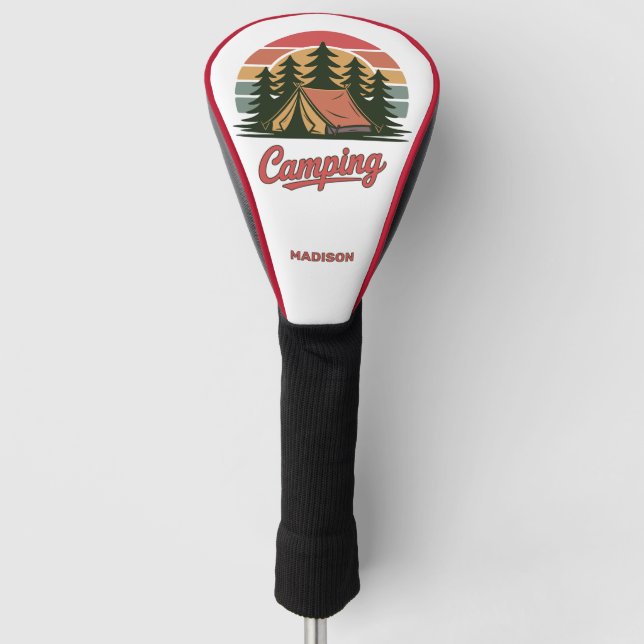 Funda Para Palo De Golf Nombre Personalizado Camping (Anverso)