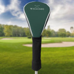 Funda Para Palo De Golf Nombre personalizado Clubes de golf Emerald Green<br><div class="desc">Personalice el nombre en la tipografía clásica para crear un regalo de golf único y mantenerlo para cualquier golfista. Diseñado por Thisisnotme©</div>