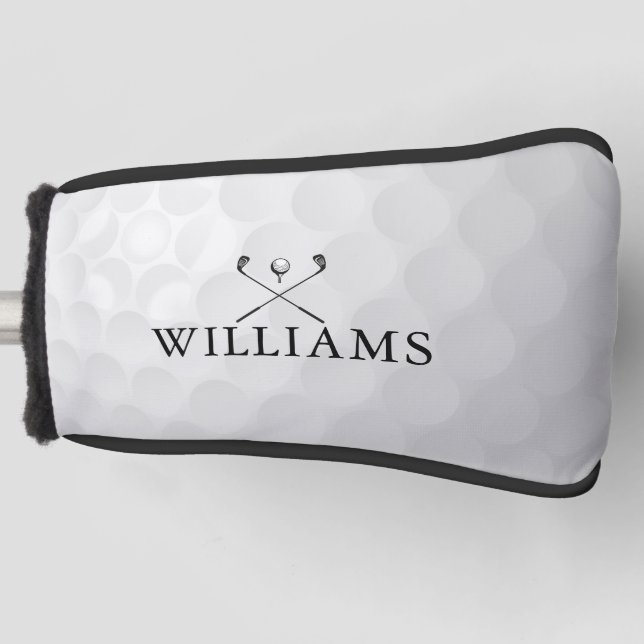 Funda Para Palo De Golf Nombre Personalizado Clubes De Golf Y Bola (Anverso)