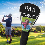 Funda Para Palo De Golf Nombre personalizado de la DAD Personalizado único<br><div class="desc">Este diseño sencillo y sofisticado presenta al falso personalizado "DAD" y su nombre de pila completado con una foto favorita. Perfecto como regalos del padre para papá, regalos para abuelo, esposo y más. Cualquier pregunta de diseño o solicitud especial, sólo un chat o un correo electrónico: charmdesignstudio@rcn.com y estaremos encantados...</div>