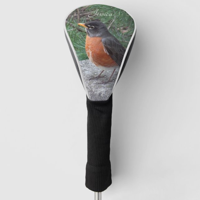 Funda Para Palo De Golf Nombre personalizado de la foto de Robin  (Anverso)