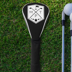 Funda Para Palo De Golf Nombre personalizado del club de golf Monograma Vi
