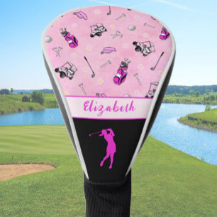 Funda Para Palo De Golf Nombre personalizado del patrón de carrito de golf