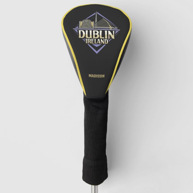 Funda Para Palo De Golf Nombre personalizado Dublín Irlanda (Anverso)
