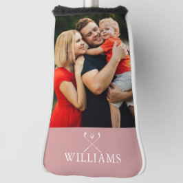 Funda Para Palo De Golf Nombre Personalizado Dusty Rose Rosa Foto