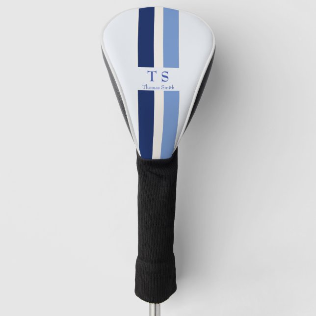 Funda Para Palo De Golf Nombre personalizado e inicial (Anverso)