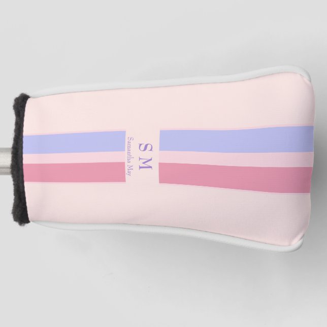 Funda Para Palo De Golf Nombre personalizado e inicial (Anverso)