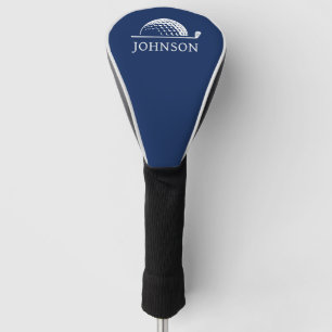 Funda Para Palo De Golf Nombre personalizado Icono del club de golf Azul